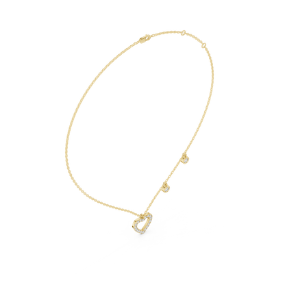 Delicate Heart-Shaped Round-Cut Lab-Grown Diamond Love Symbol Pendant