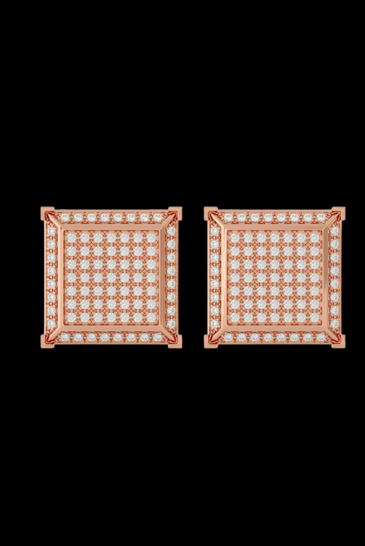 Round VVS Moissanite Diamond Square Unique Women's Errings