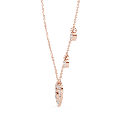 Delicate Heart-Shaped Round-Cut Lab-Grown Diamond Love Symbol Pendant
