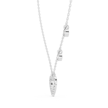 Delicate Heart-Shaped Round-Cut Lab-Grown Diamond Love Symbol Pendant