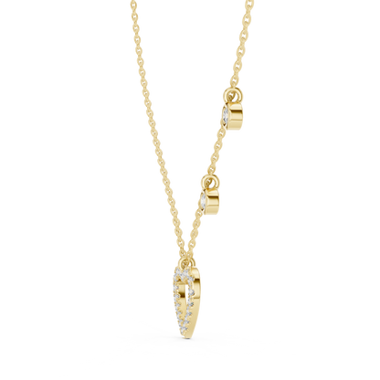 Delicate Heart-Shaped Round-Cut Lab-Grown Diamond Love Symbol Pendant