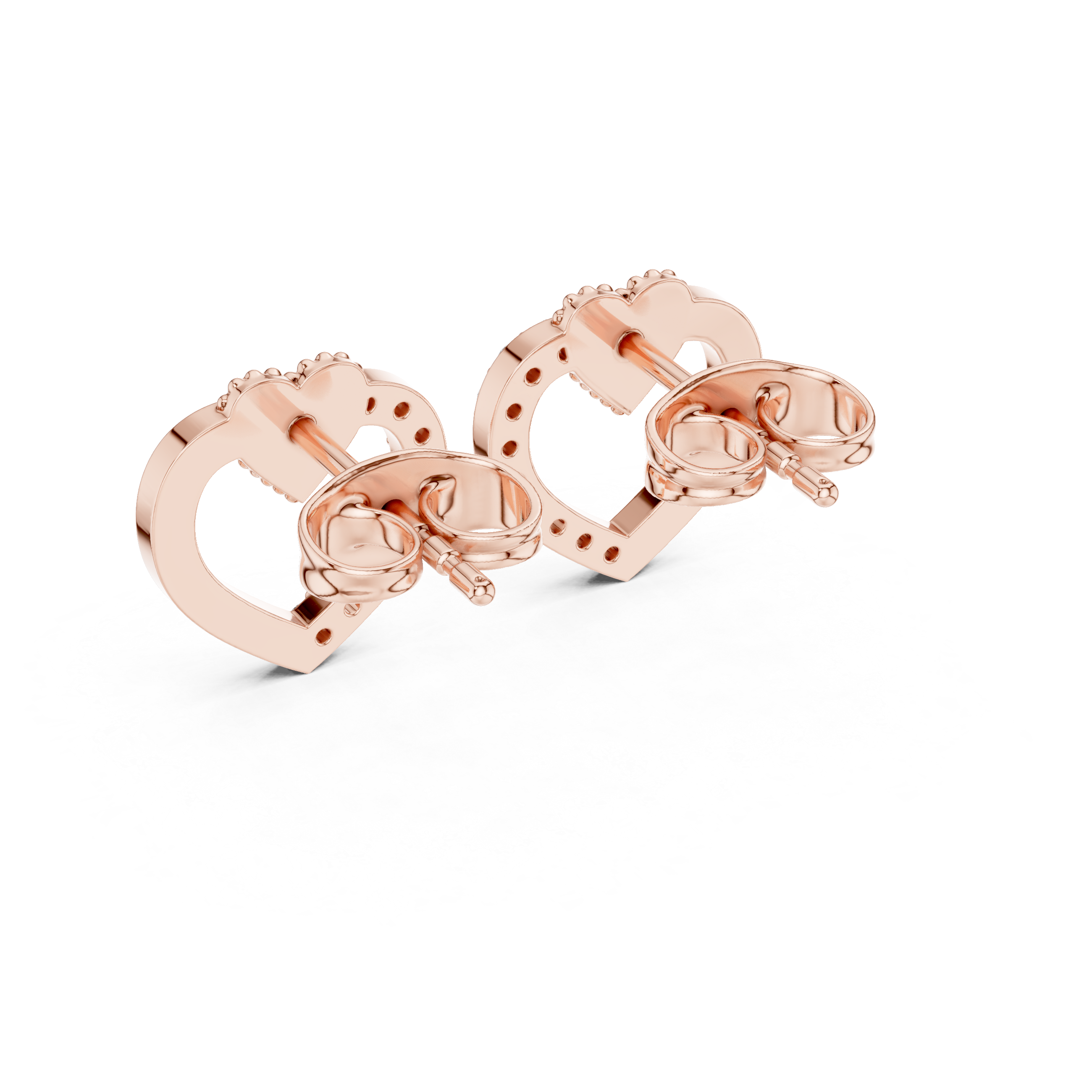Elegant Round-Cut VVS Moissanite Diamond Heart Hook Earrings for Women