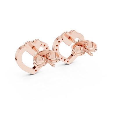 Elegant Round-Cut VVS Moissanite Diamond Heart Hook Earrings for Women