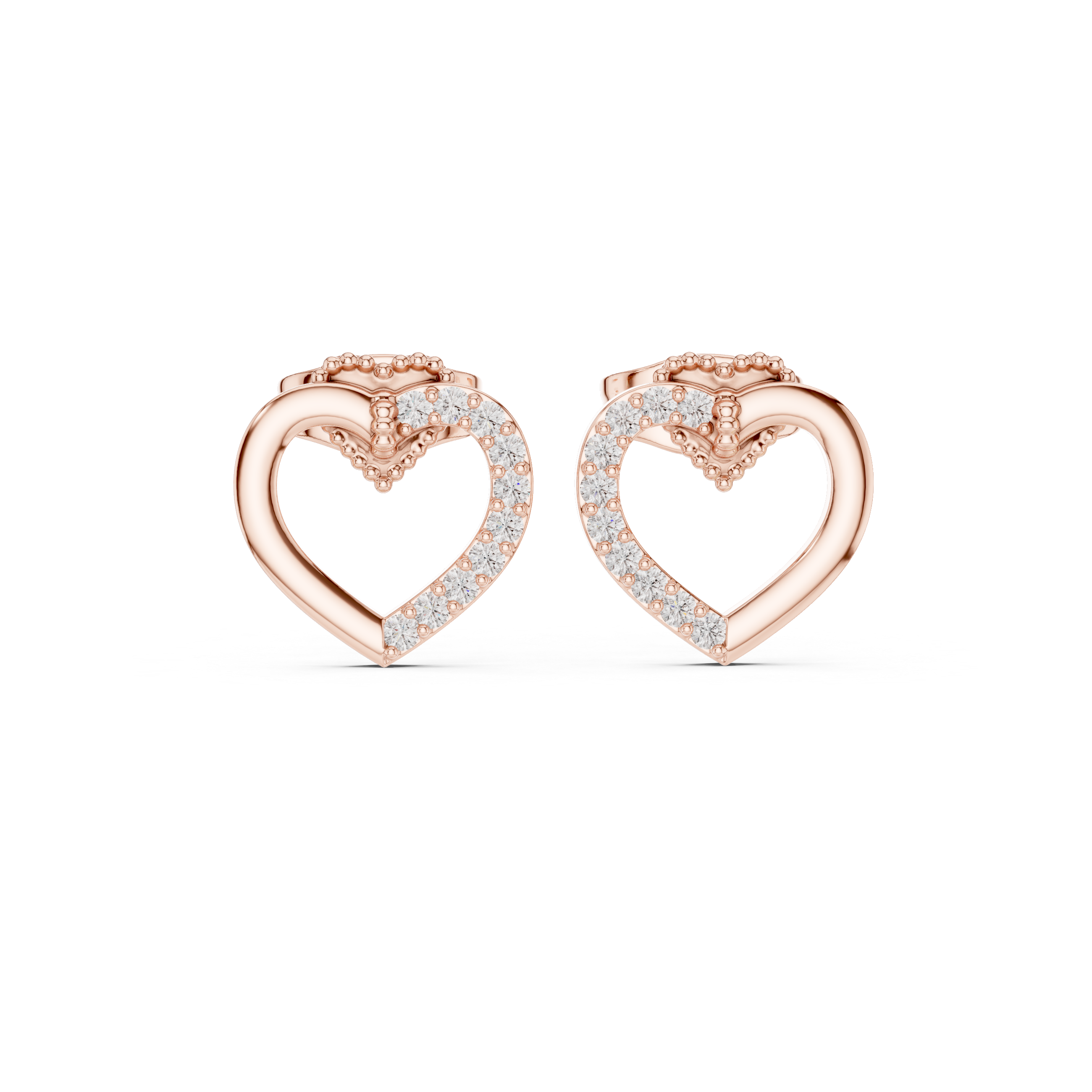 Elegant Round-Cut VVS Moissanite Diamond Heart Hook Earrings for Women