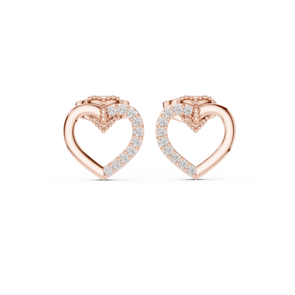Elegant Round-Cut VVS Moissanite Diamond Heart Hook Earrings for Women