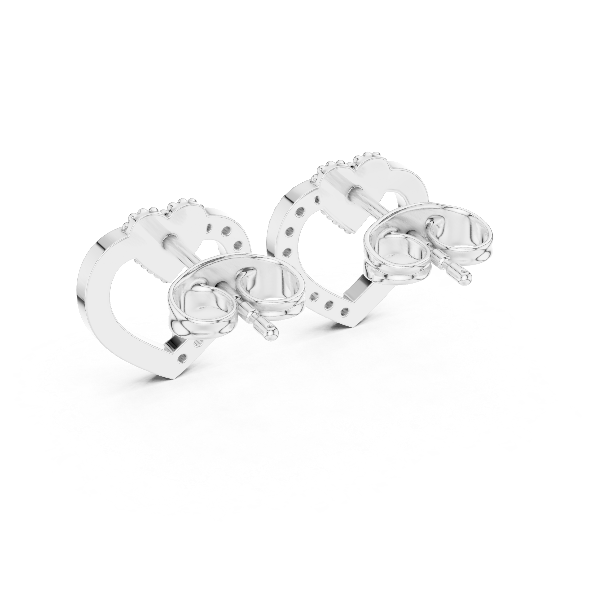 Elegant Round-Cut VVS Moissanite Diamond Heart Hook Earrings for Women