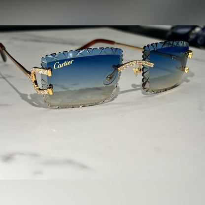 Luxury Cartier Moissanite Diamond Sunglasses