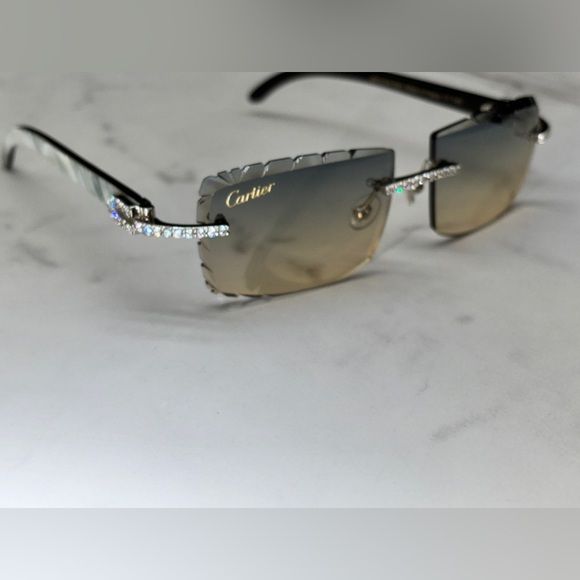 Luxury Cartier Moissanite Diamond Sunglasses