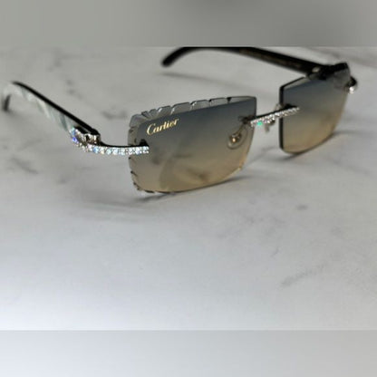Luxury Cartier Moissanite Diamond Sunglasses