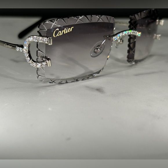 Luxury Cartier Moissanite Diamond Sunglasses
