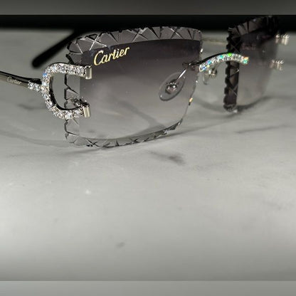 Luxury Cartier Moissanite Diamond Sunglasses