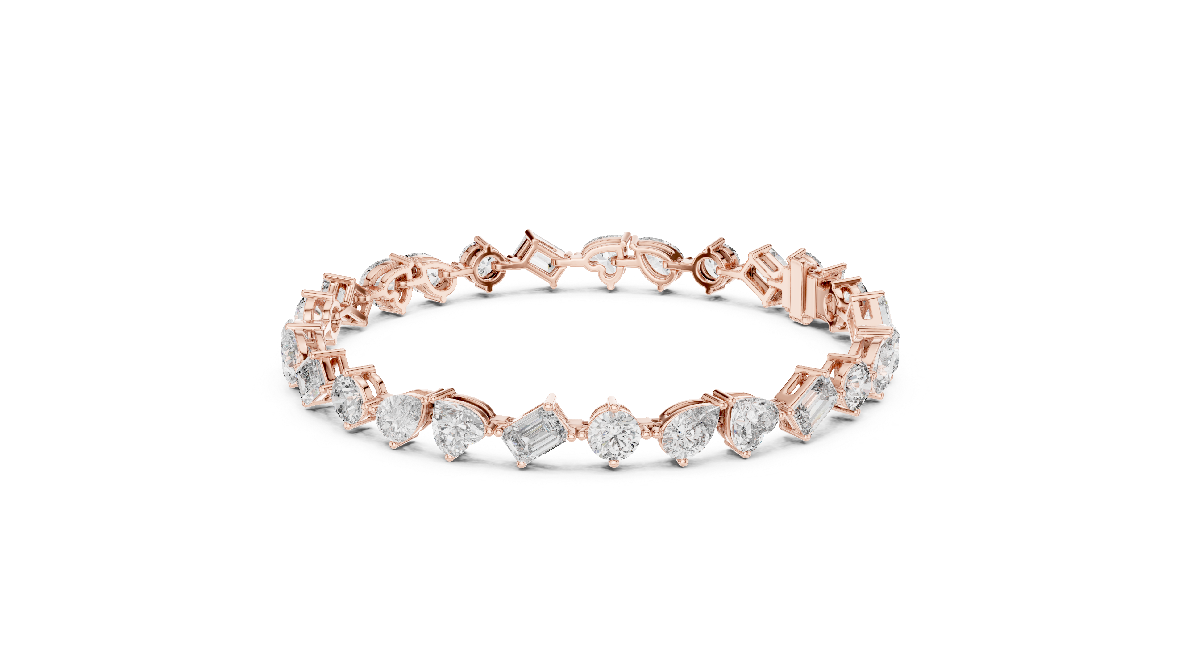 Elegant 0.8 CT Mixed-Cut VVS Moissanite Diamond Tennis Bracelet Unisex