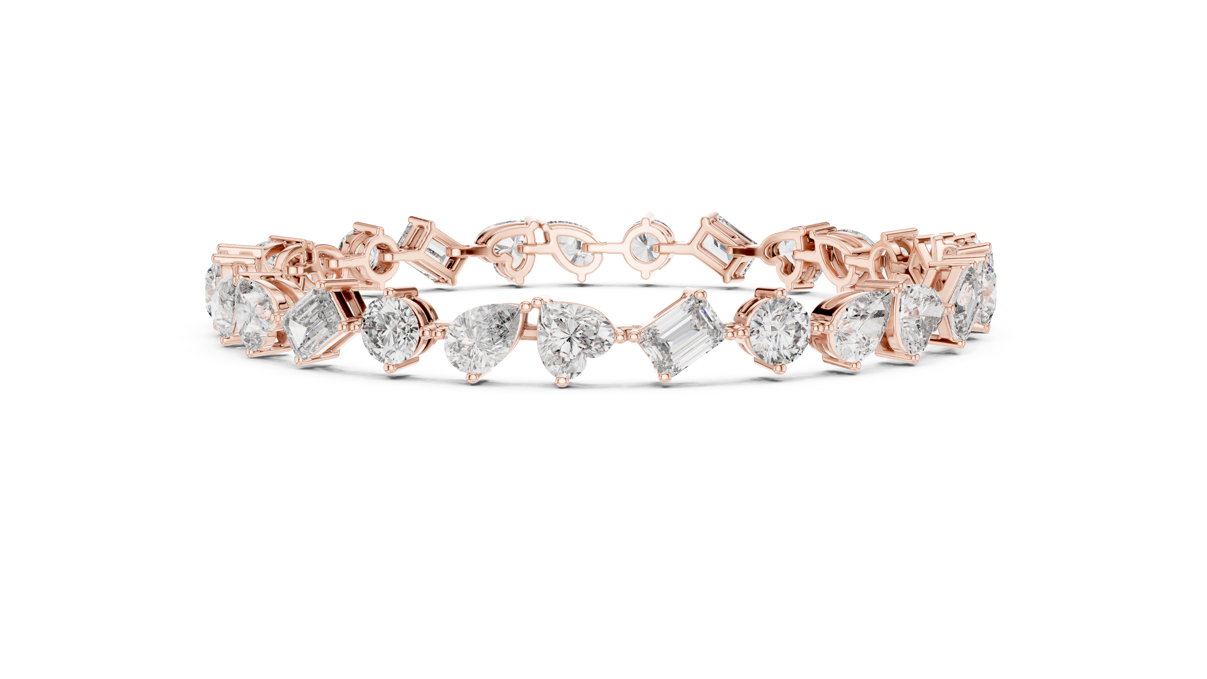 Elegant 0.8 CT Mixed-Cut VVS Moissanite Diamond Tennis Bracelet Unisex
