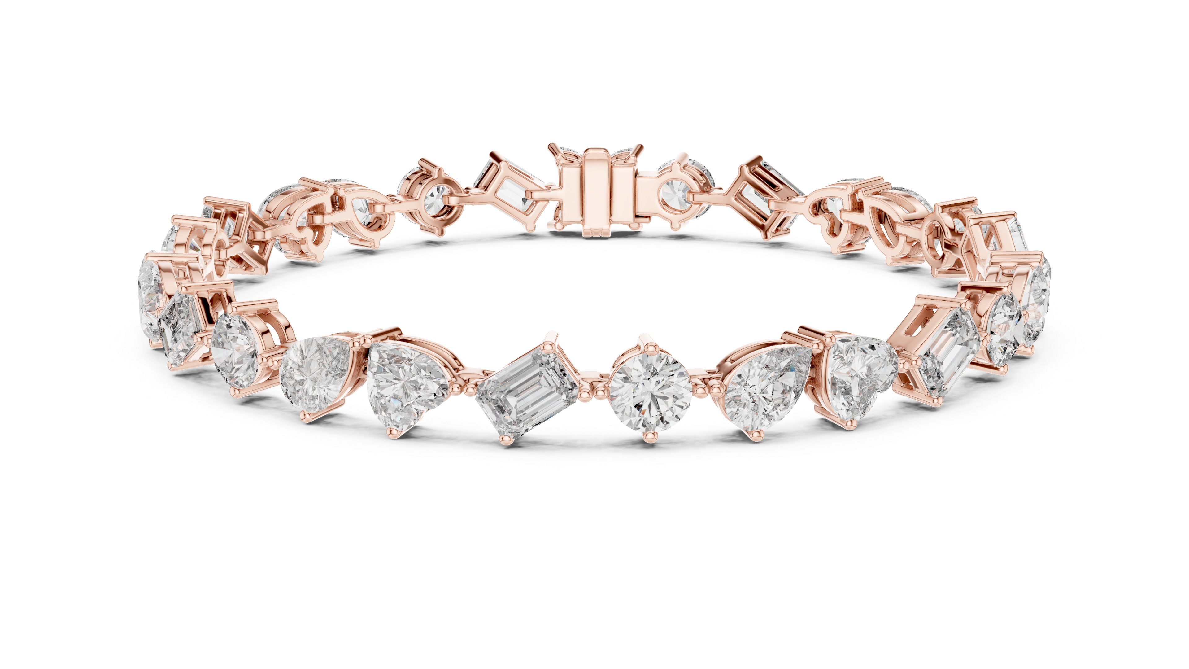 Elegant 0.8 CT Mixed-Cut VVS Moissanite Diamond Tennis Bracelet Unisex