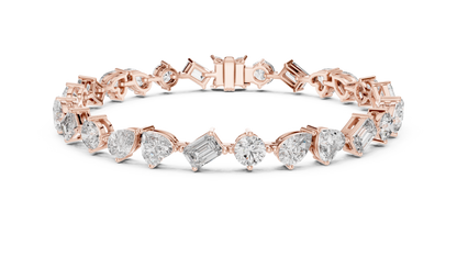 Elegant 0.8 CT Mixed-Cut VVS Moissanite Diamond Tennis Bracelet Unisex