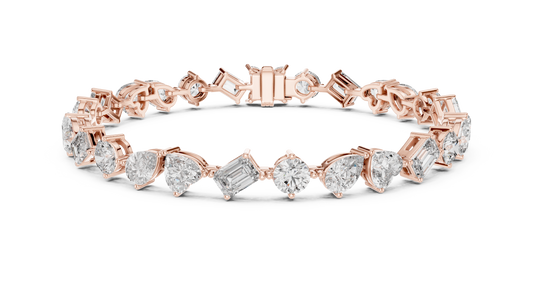 Elegant 0.8 CT Mixed-Cut VVS Moissanite Diamond Tennis Bracelet Unisex