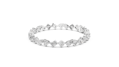 Elegant 0.8 CT Mixed-Cut VVS Moissanite Diamond Tennis Bracelet Unisex