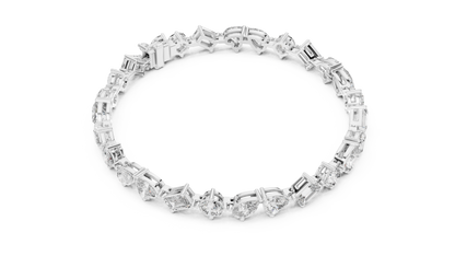 Elegant 0.8 CT Mixed-Cut VVS Moissanite Diamond Tennis Bracelet Unisex