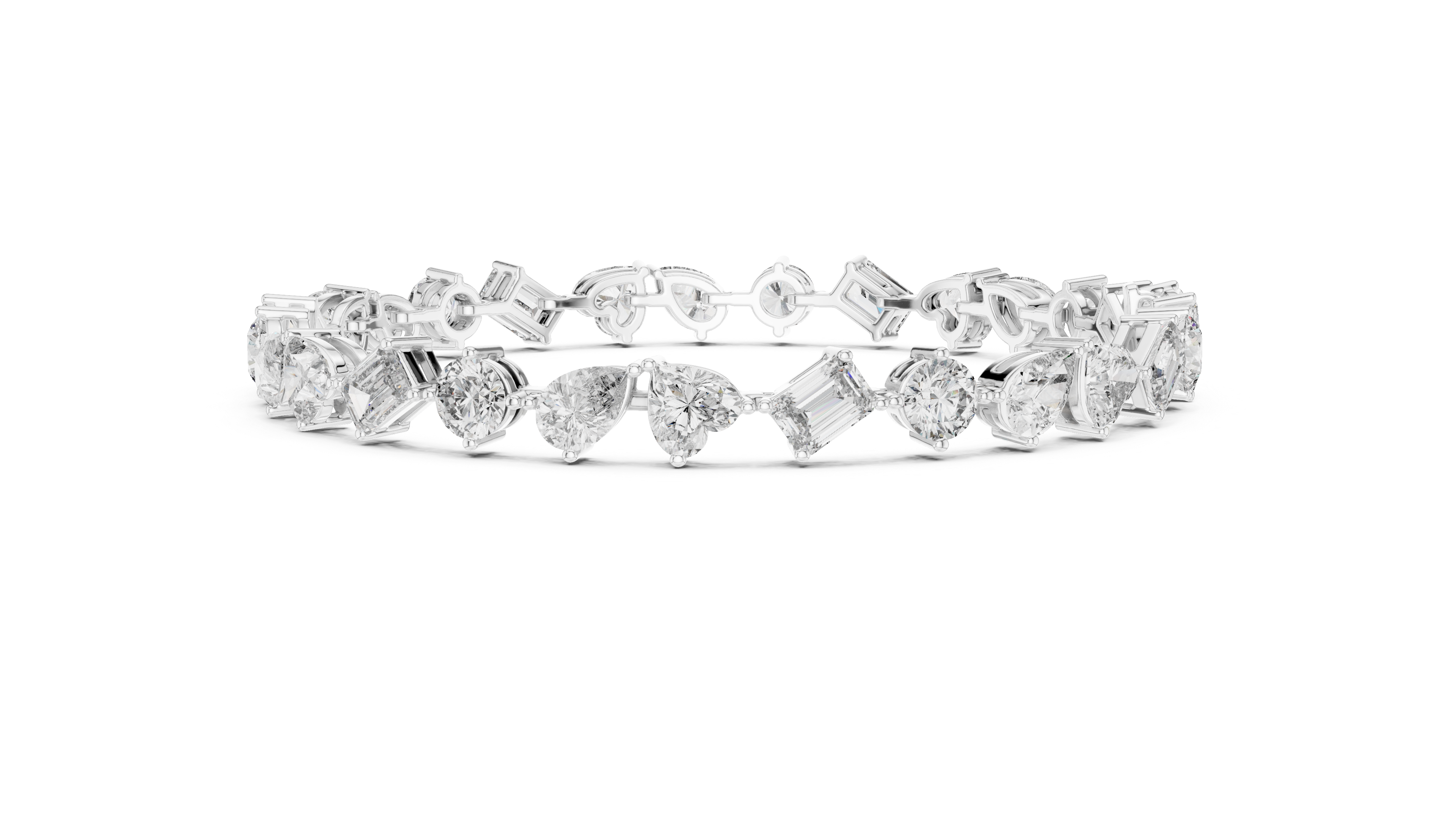 Elegant 0.8 CT Mixed-Cut VVS Moissanite Diamond Tennis Bracelet Unisex
