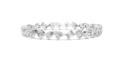 Elegant 0.8 CT Mixed-Cut VVS Moissanite Diamond Tennis Bracelet Unisex
