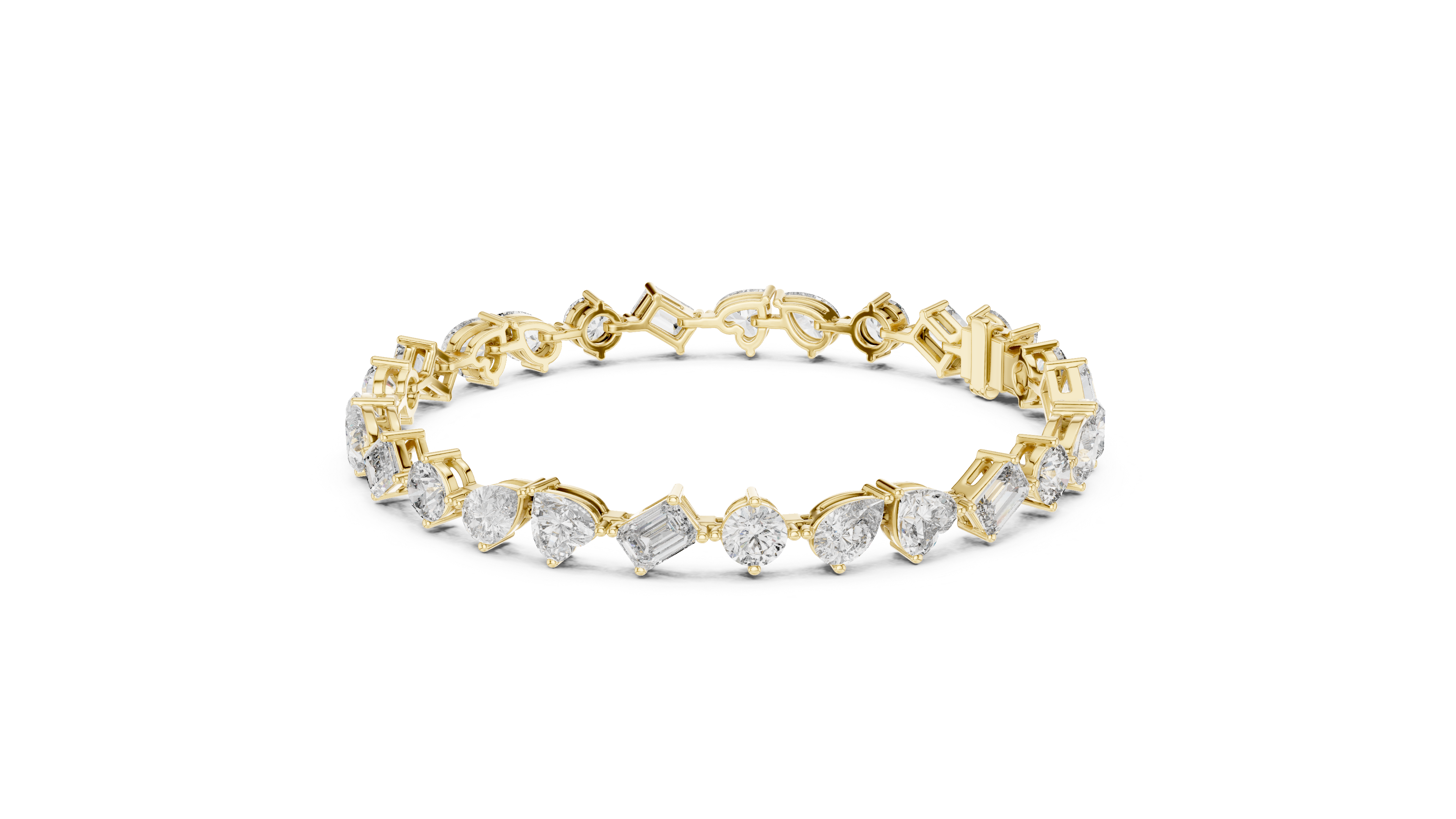 Elegant 0.8 CT Mixed-Cut VVS Moissanite Diamond Tennis Bracelet Unisex