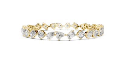 Elegant 0.8 CT Mixed-Cut VVS Moissanite Diamond Tennis Bracelet Unisex
