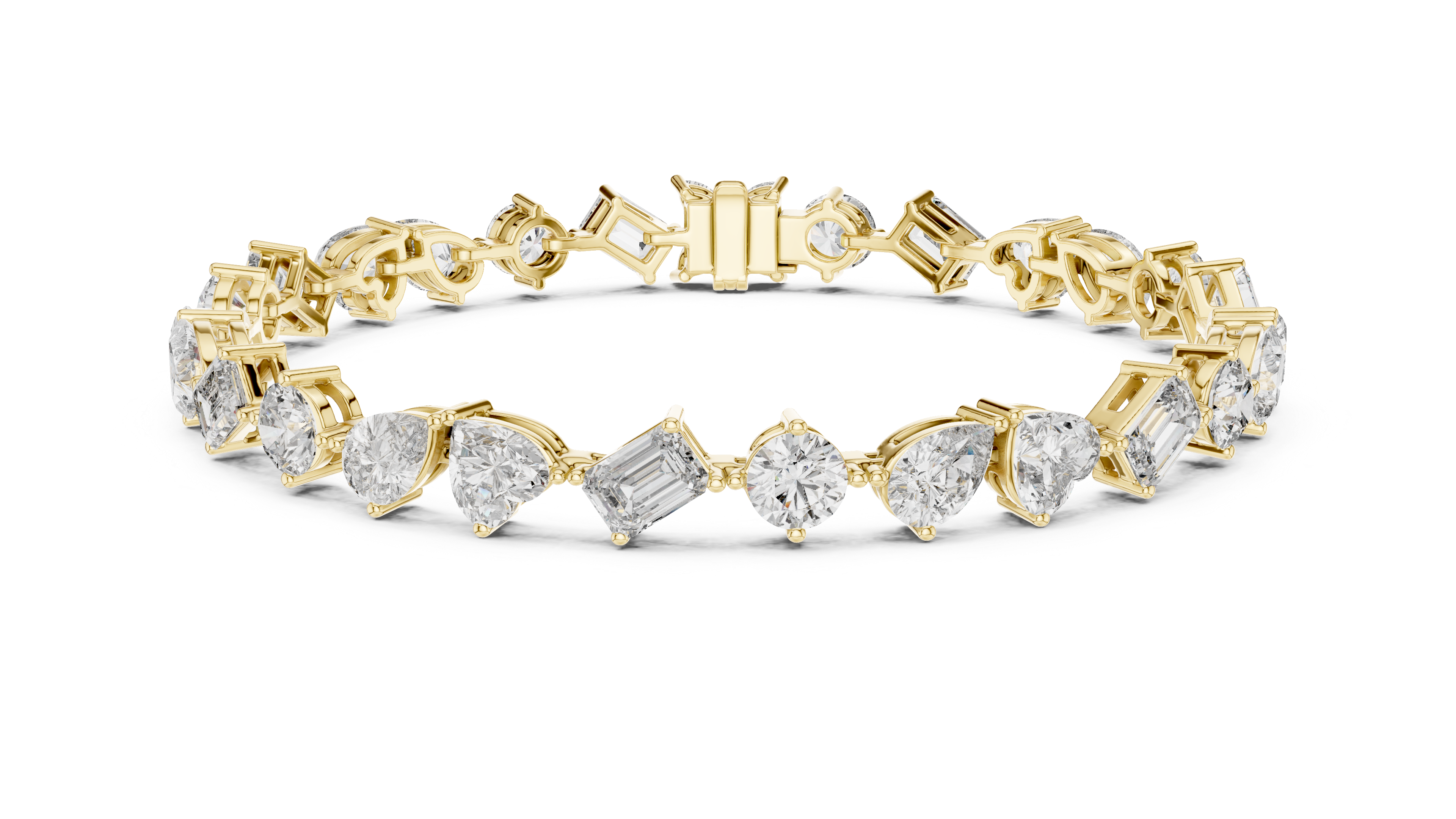 Elegant 0.8 CT Mixed-Cut VVS Moissanite Diamond Tennis Bracelet Unisex