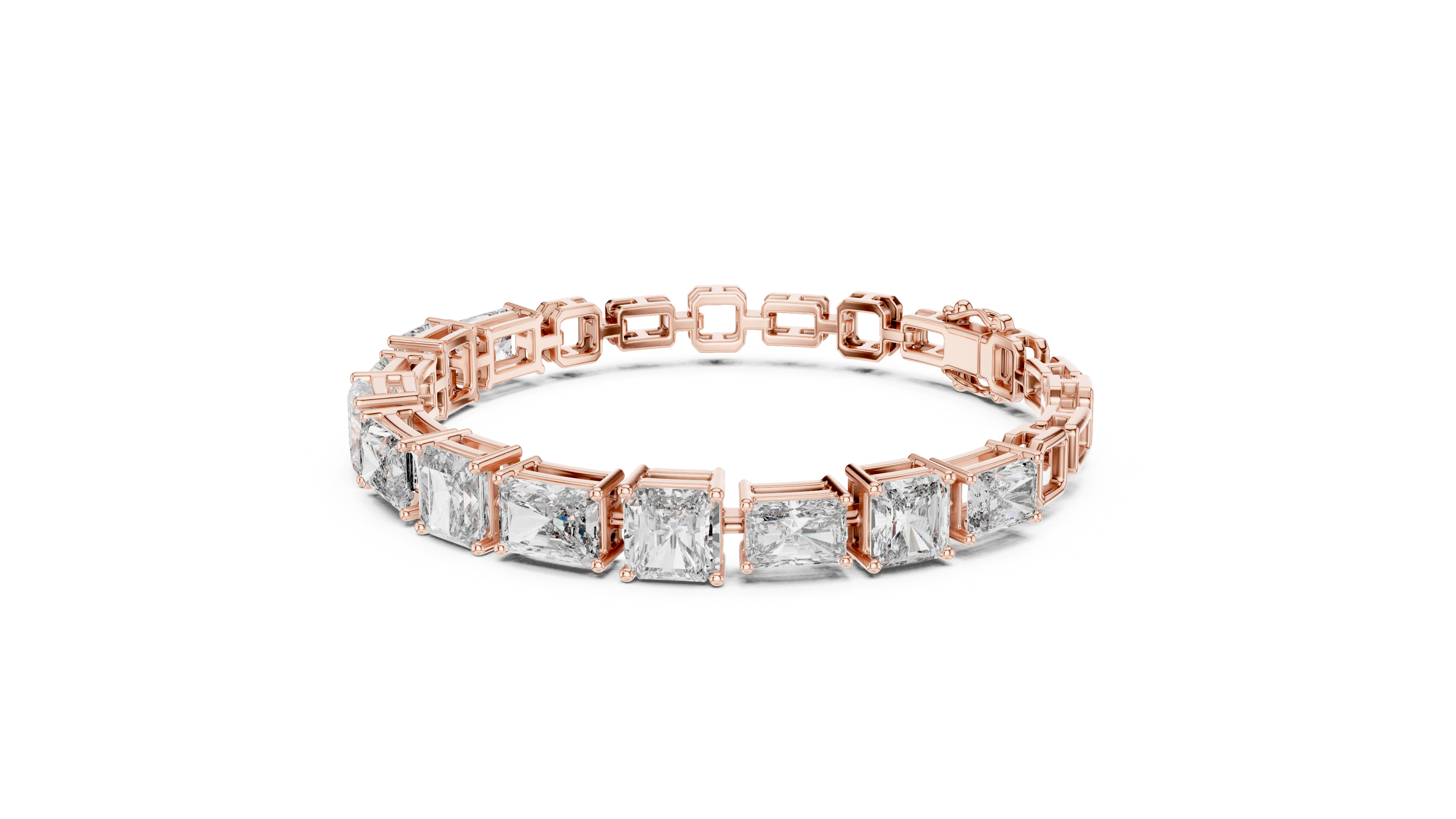 Tennis 1 CT VVS Moissanite Emerald & Baguette Cut Diamond Unique Design Unisex Bracelet