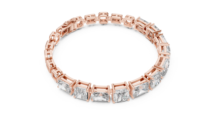 Tennis 1 CT VVS Moissanite Emerald & Baguette Cut Diamond Unique Design Unisex Bracelet