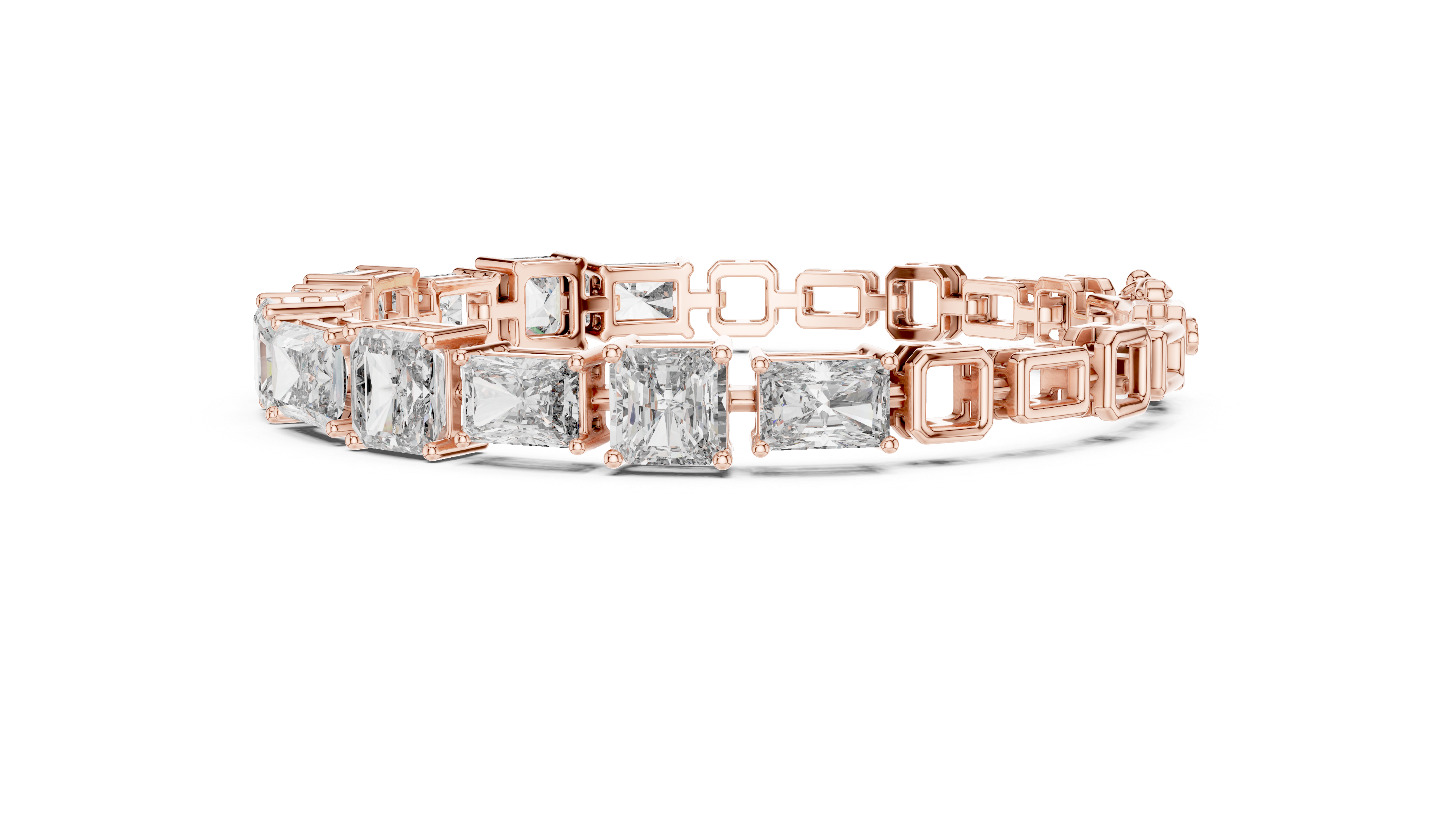 Tennis 1 CT VVS Moissanite Emerald & Baguette Cut Diamond Unique Design Unisex Bracelet
