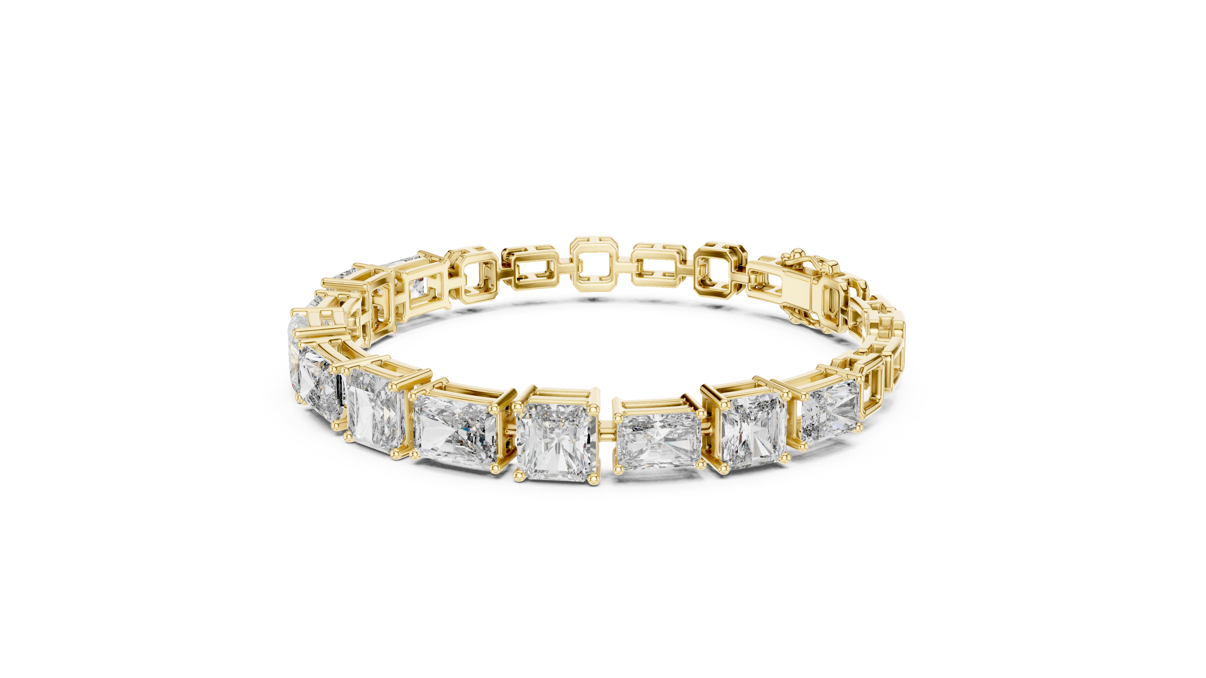Tennis 1 CT VVS Moissanite Emerald & Baguette Cut Diamond Unique Design Unisex Bracelet