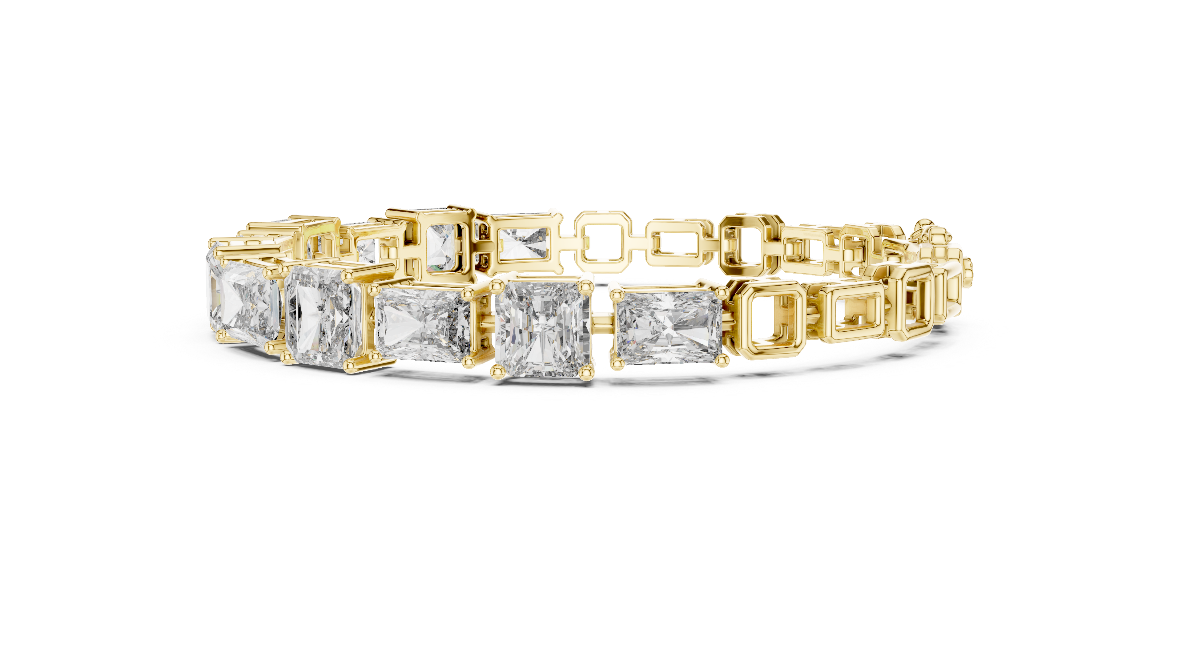 Tennis 1 CT VVS Moissanite Emerald & Baguette Cut Diamond Unique Design Unisex Bracelet