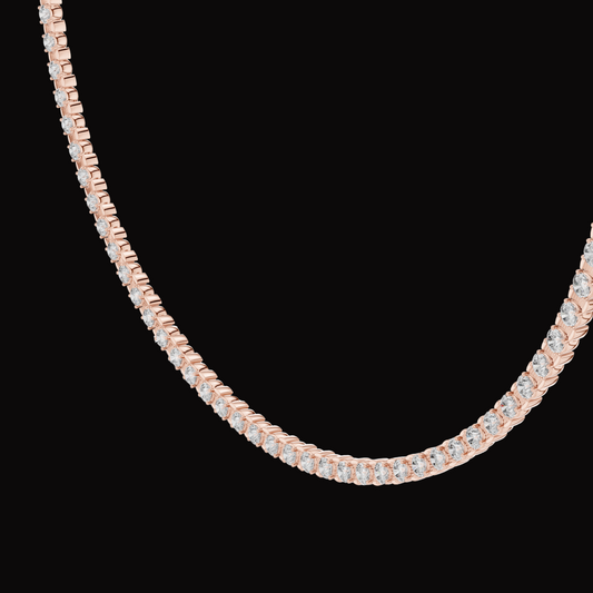 Round 1.0 CT Moissanite VVS Diamond Tennis Luxury Chain