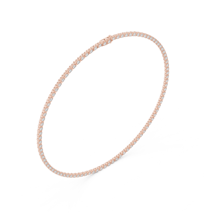 Round 1.0 CT Moissanite VVS Diamond Tennis Luxury Chain