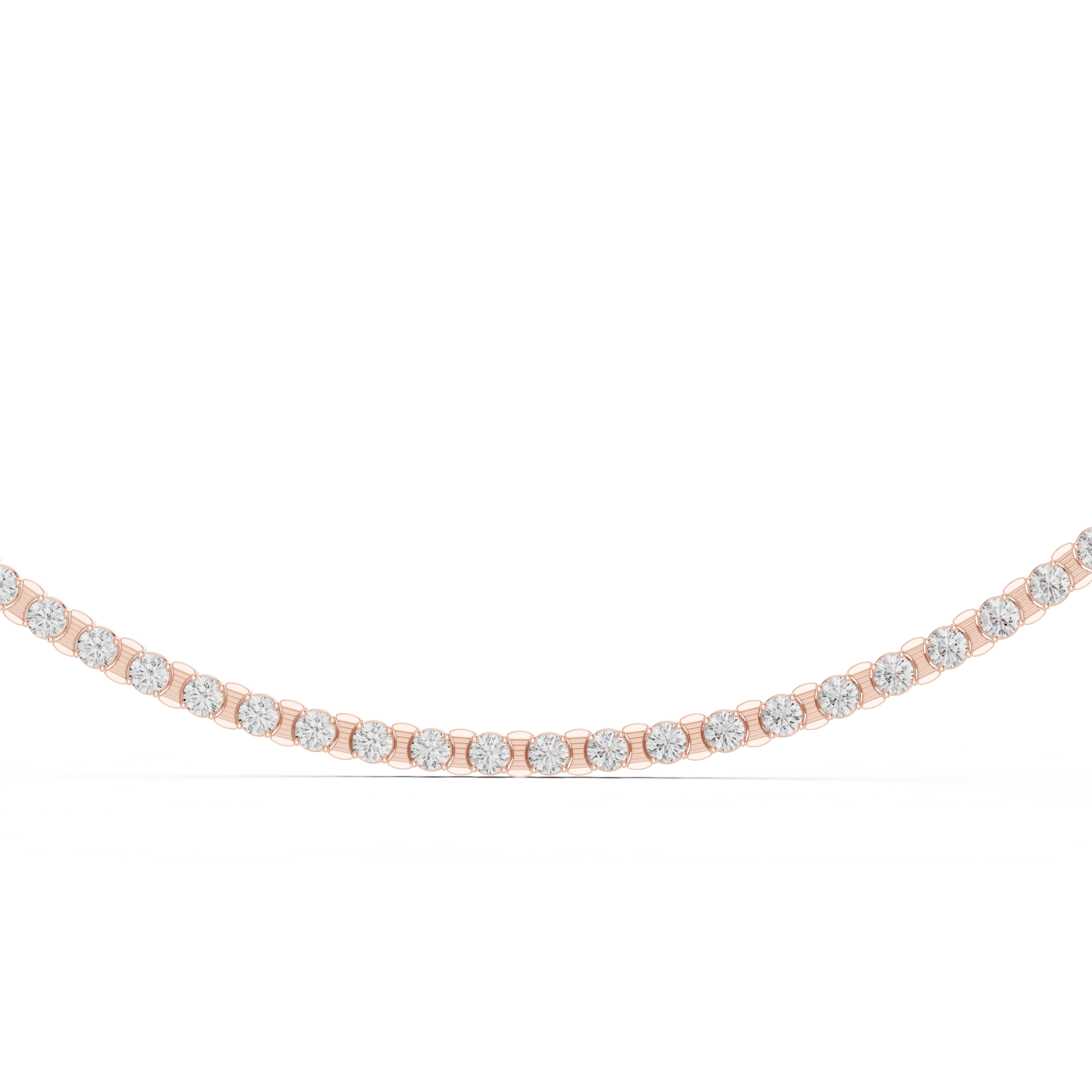 Round 1.0 CT Moissanite VVS Diamond Tennis Luxury Chain