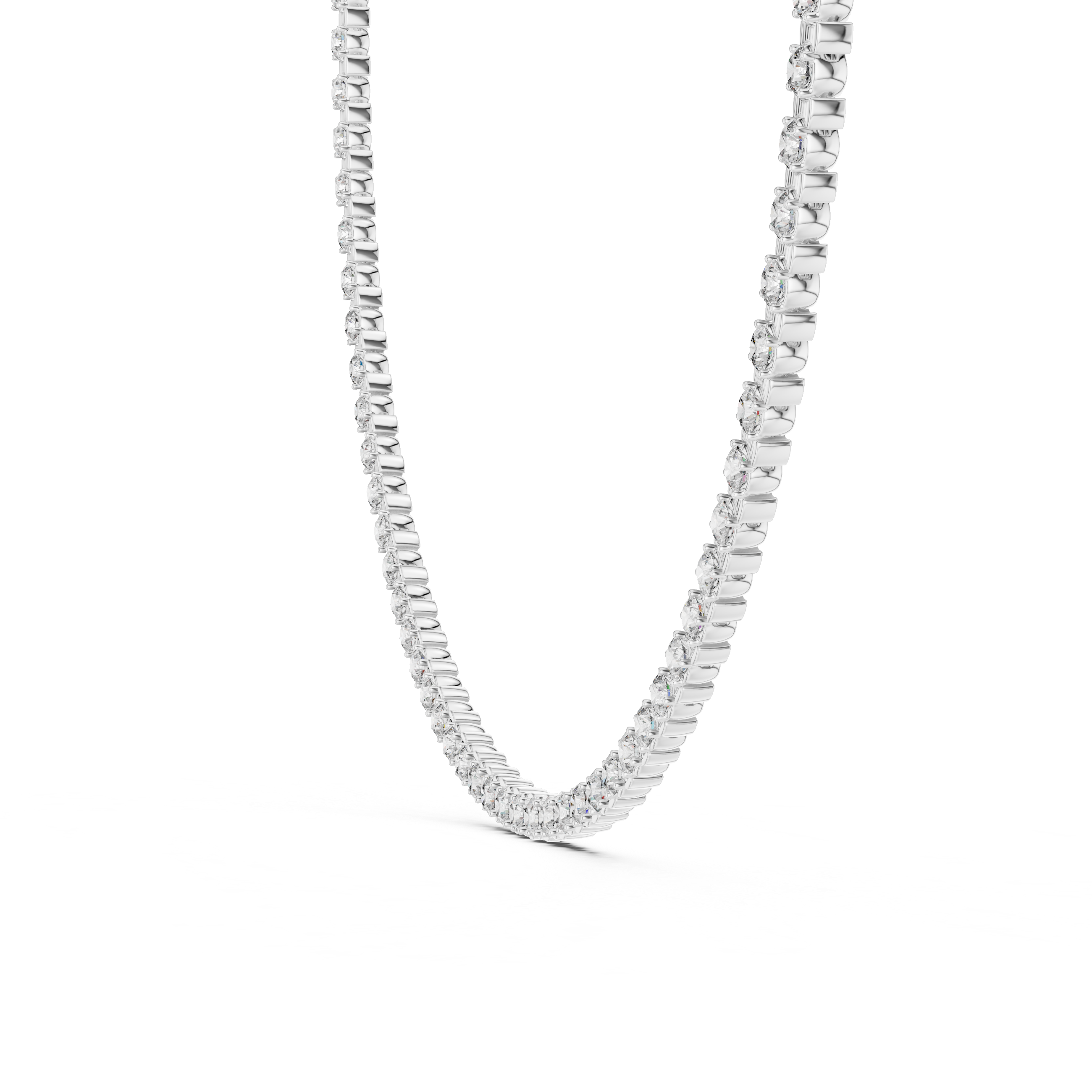 Round 1.0 CT Moissanite VVS Diamond Tennis Luxury Chain