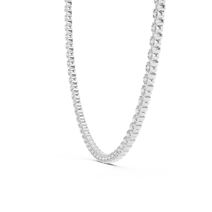 Round 1.0 CT Moissanite VVS Diamond Tennis Luxury Chain