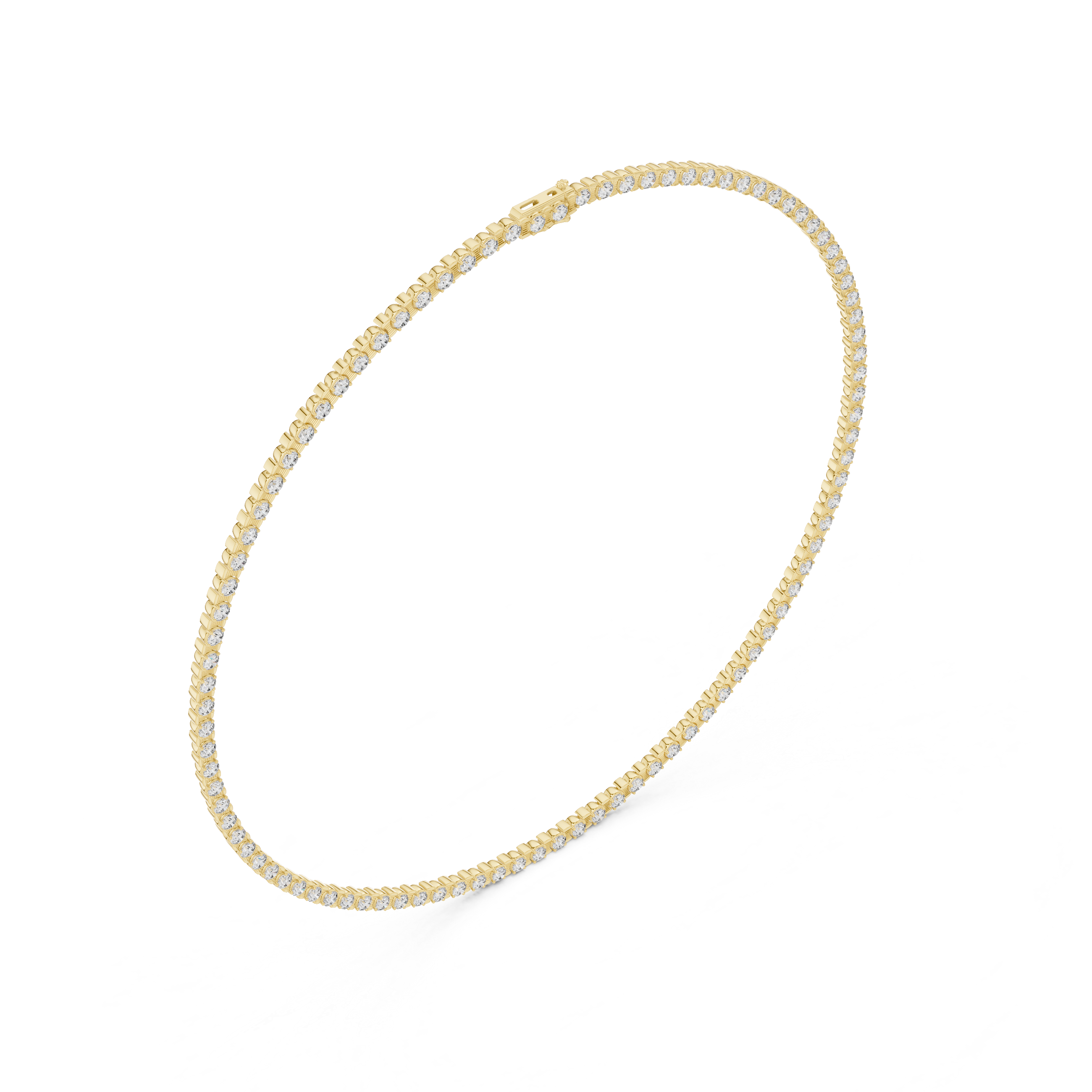 Round 1.0 CT Moissanite VVS Diamond Tennis Luxury Chain