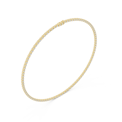 Round 1.0 CT Moissanite VVS Diamond Tennis Luxury Chain