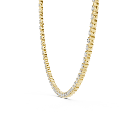 Round 1.0 CT Moissanite VVS Diamond Tennis Luxury Chain