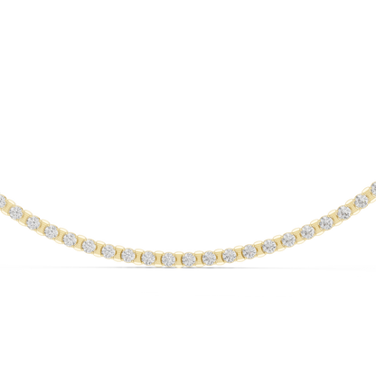 Round 1.0 CT Moissanite VVS Diamond Tennis Luxury Chain
