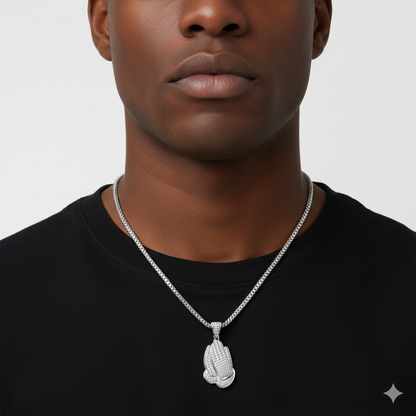 VVS Moissanite Diamond Hand Gesture Custom Design Pendant