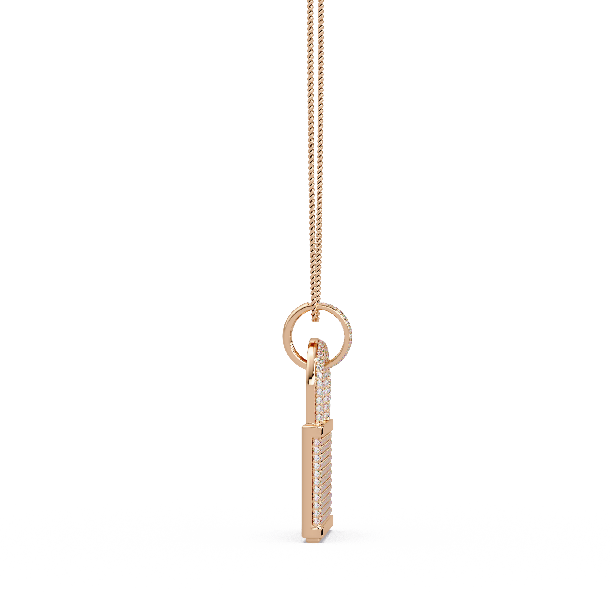 3 Ct vvs  Moissanite Diamond Lock Men's  Pendant