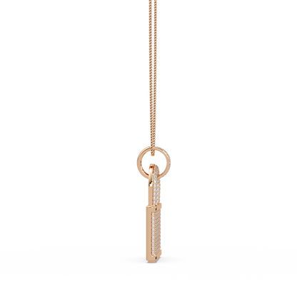 3 Ct vvs  Moissanite Diamond Lock Men's  Pendant
