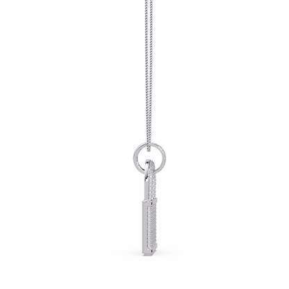 3 Ct vvs  Moissanite Diamond Lock Men's  Pendant