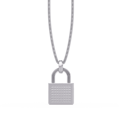 3 Ct vvs  Moissanite Diamond Lock Men's  Pendant