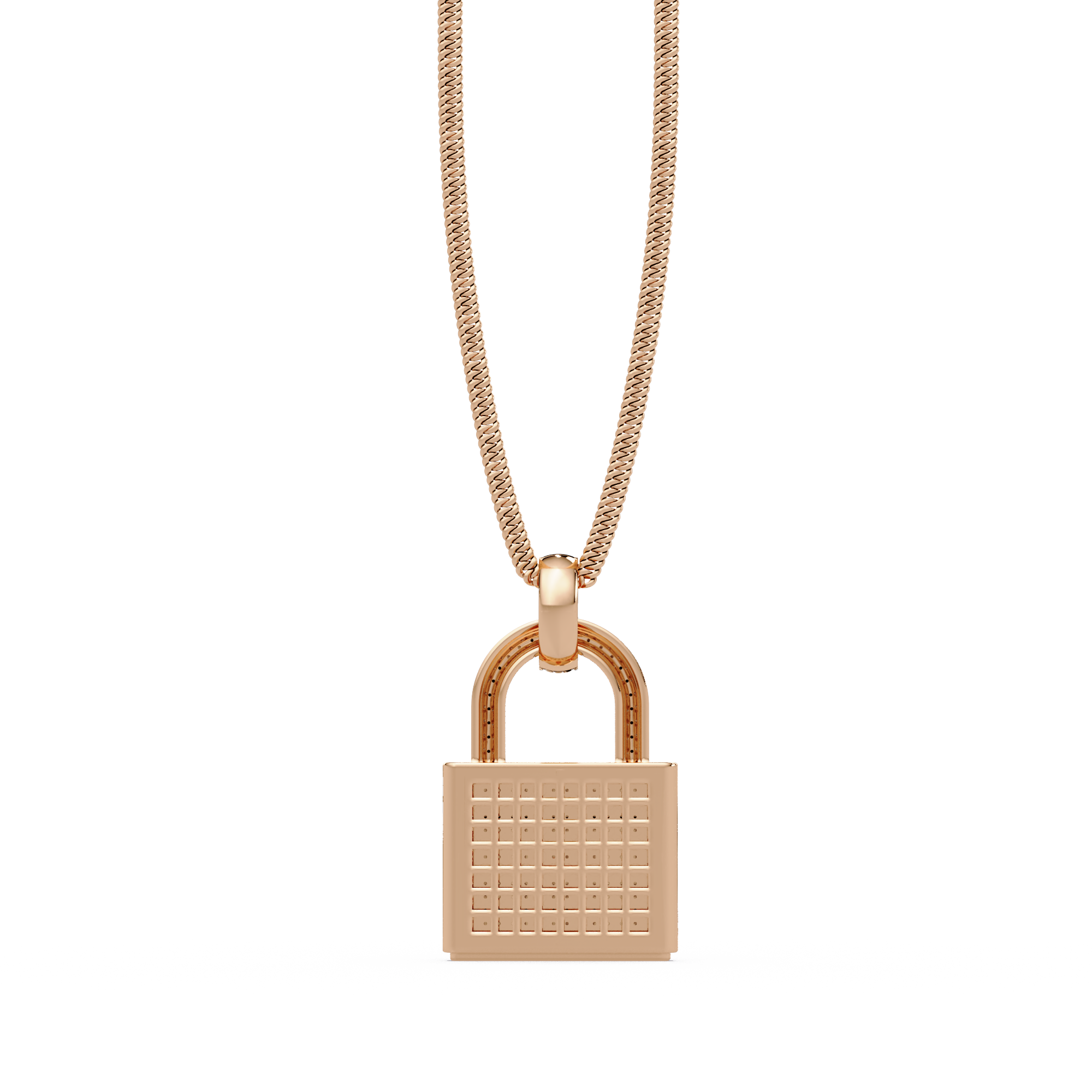 3 Ct vvs  Moissanite Diamond Lock Men's  Pendant