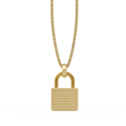 3 Ct vvs  Moissanite Diamond Lock Men's  Pendant