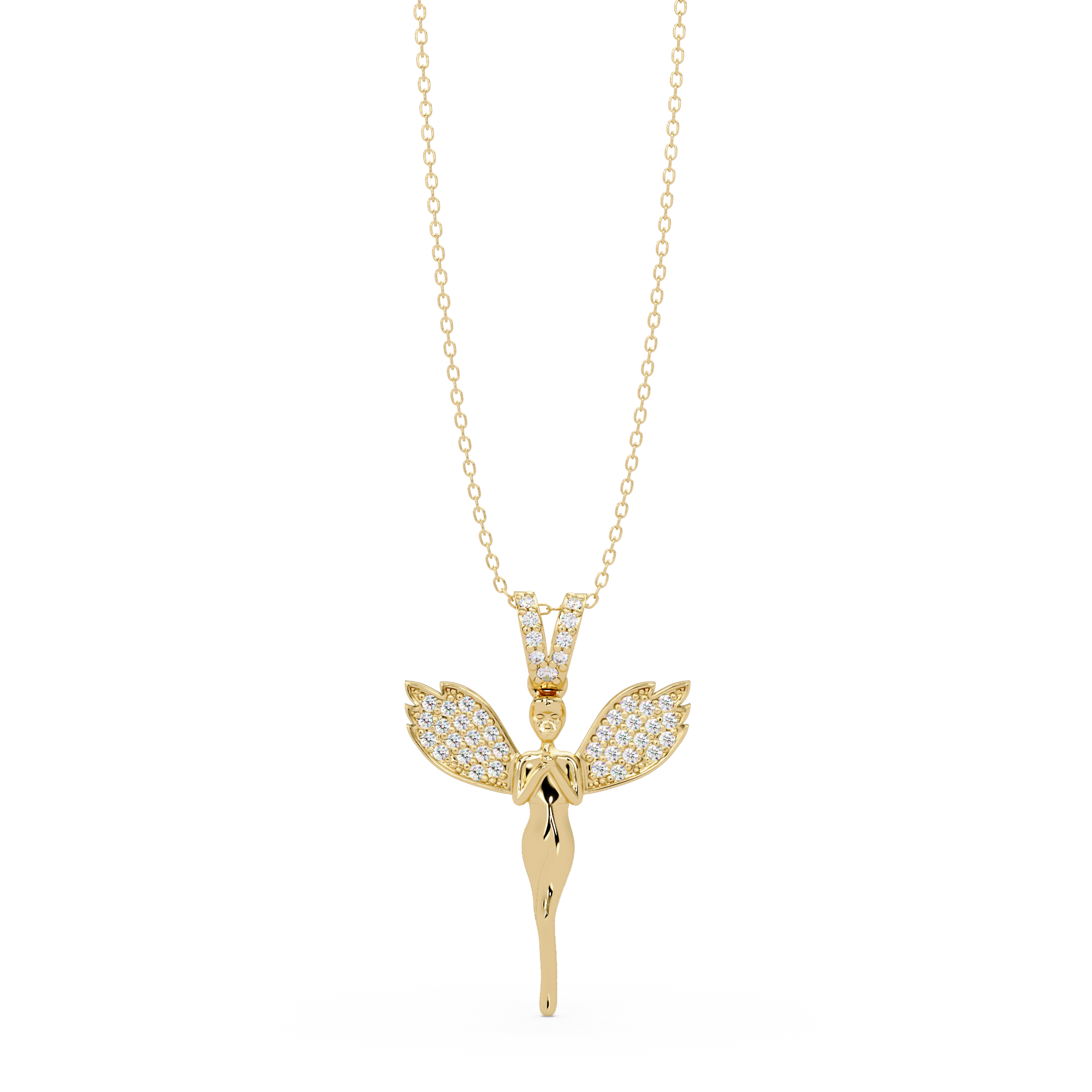 Angel Wings vvs Moissanite Diamond Pendant
