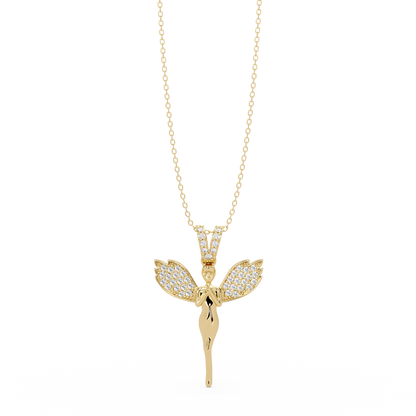Angel Wings vvs Moissanite Diamond Pendant
